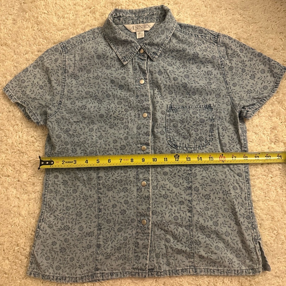 Vintage denim button up top